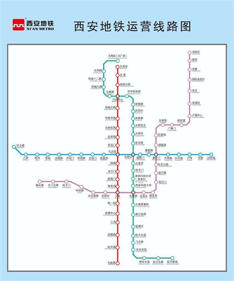 西安地铁2号线站点