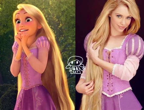 迪士尼公主的真人版造型，乐佩秒变小姐姐，爱洛比原版更童真