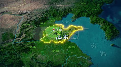 山东地形图图片