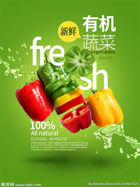 创意有机蔬菜海报设计图__海报设计_广告设计_设计图库_昵图网nipic.com
