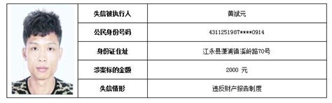 【我为群众办实事】江永县人民法院失信被执行人曝光台（2021年第3期）_澎湃号·政务_澎湃新闻-The Paper