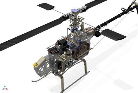 Konstantin设计的RC遥控直升机模型3D图纸 Inventor设计 附igs格式 – KerYi.net