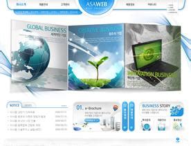 韩国主机域名网络服务商网页PSD模板下载