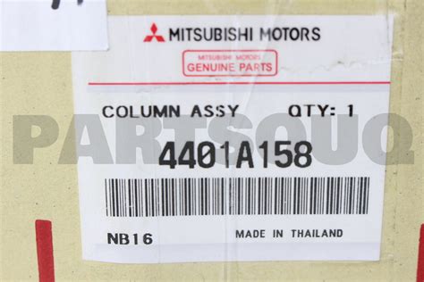 4401A158 Genuine Mitsubishi COLUMN-STEERING | eBay