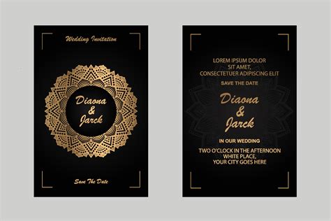 Wedding invitation card template 8971459 Vector Art at Vecteezy