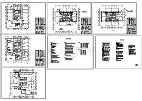 商场办公楼空调通风系统设计施工图，标注明细（cad，7张图纸）_通排风布置图_土木在线