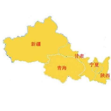 西北地区地图图片