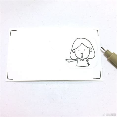 教你怎样自己手绘画一个可爱的卡通名片教程图片彩色 很想要啊[ 图片/6P ] - 才艺君