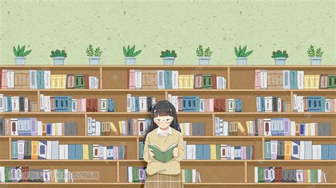 图书馆看书|插画|创作习作|暖阳余 - 原创作品 - 站酷 (ZCOOL)