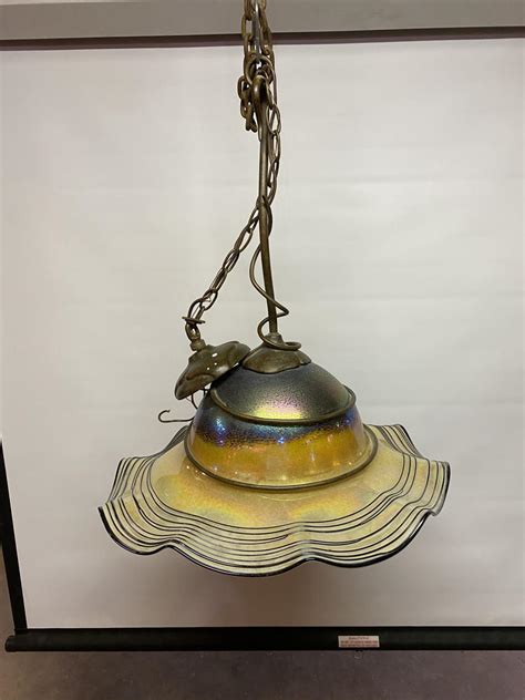 Large Quoizel Hanging Fixtures With Hand Blown Shades Signed Todd ...