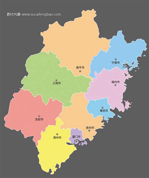 福建省地图 图片 免费下载 fujian map 福建地图 #矢量素材# ★★★http://www.sucaifengbao.com ...