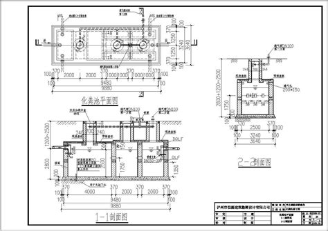 传统三级化粪池结构设计整套CAD施工图纸_化粪池__土木在线