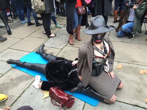 What did a mass face-sitting outside Parliament look like? | The ...