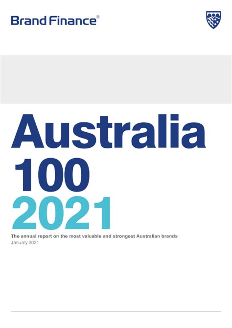 2021澳大利亚品牌100强：最具价值和最强的澳大利亚品牌年度报告（英文）
