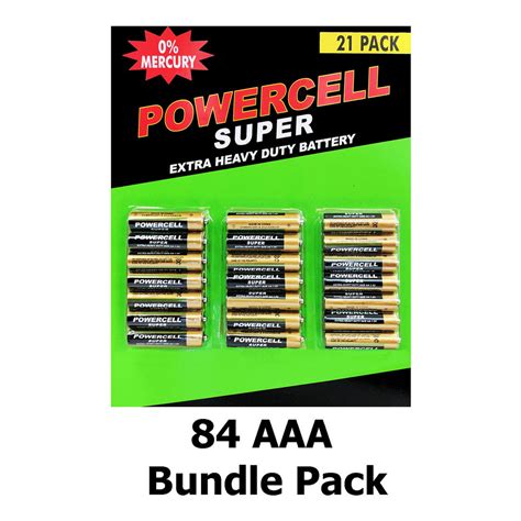 Powercell Super Extra Heavy Duty Size AA and AAA 1.5V Batteries