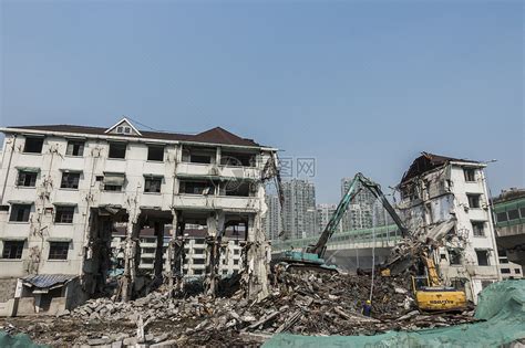 城市化进程中的拆迁和建设高清图片下载-正版图片500742872-摄图网