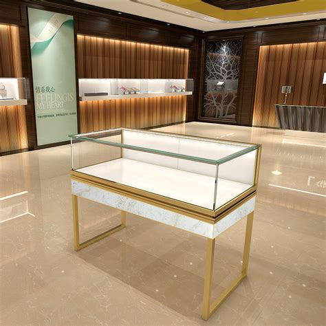 精品展示柜展厅陈列柜 钛合金玻璃展柜 化妆品礼品产品展示柜定做-阿里巴巴