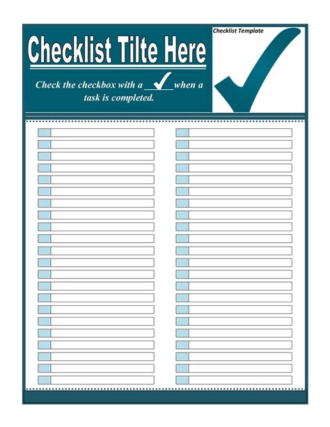 25 Free Printable Checklists Printable Checklist Free Printables - Vrogue