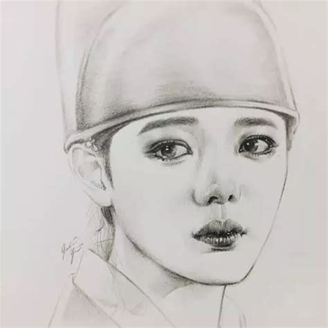 非主流黑白素描头像