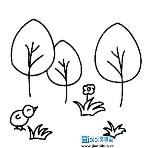 儿童简笔画大全花草树木类儿童画法_植物简笔画