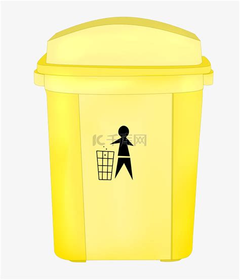 黄色垃圾桶素材图片免费下载-千库网