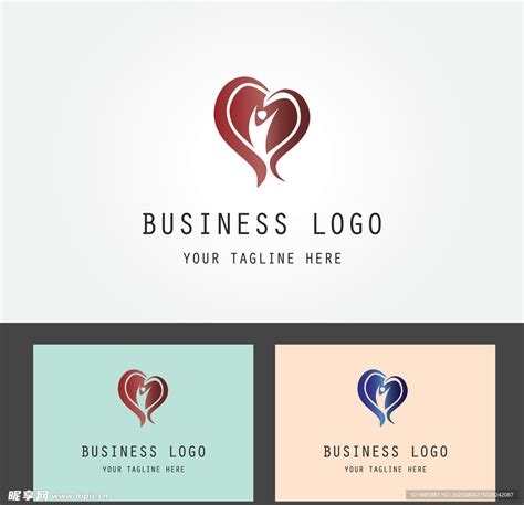 心形logo设计图__LOGO设计_广告设计_设计图库_昵图网nipic.com