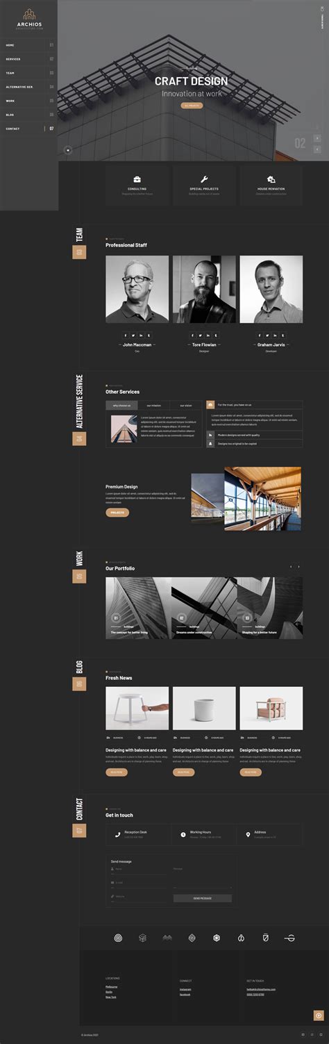 建筑行业网站设计，HTML建筑单页模板下载_墨鱼部落格