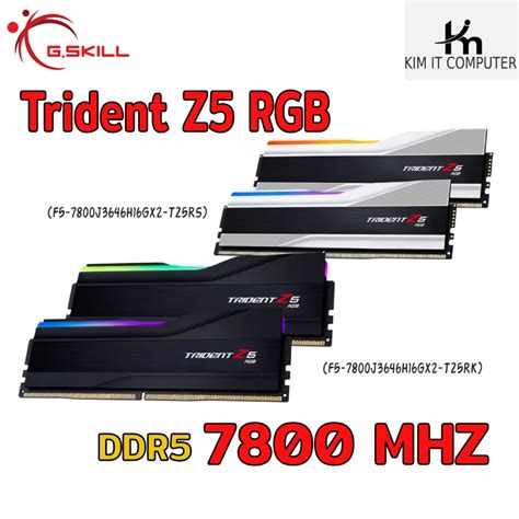 RAM Kit Gskill Trident Z5 RGB (2x16)32Gb DDR5-5600 (F5-5600U3636C16GX2 ...