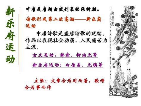 《世界文学发展史》中国隋唐五代文学之八：新乐府运动和白居易