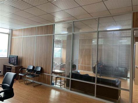 厂家定做办公室隔断墙铝合金钢化玻璃百叶室内隔音隔断墙高断-阿里巴巴