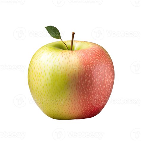 A whole apple is isolated on transparent background. ripe fresh apple ...