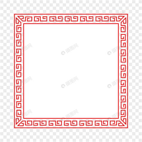 红色回形边框元素素材下载-正版素材401537714-摄图网