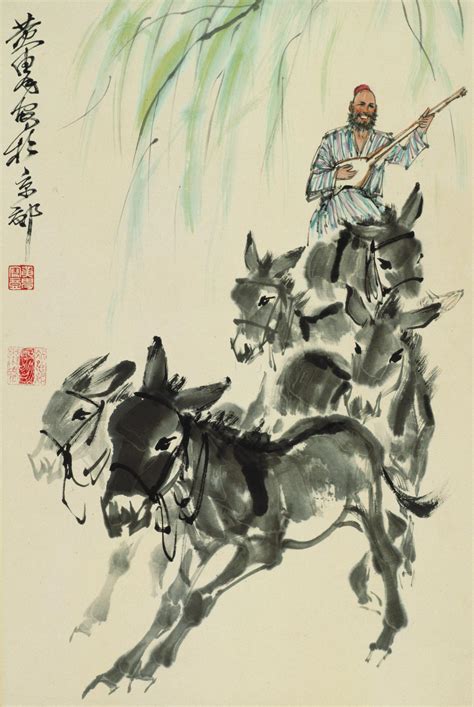 黄胄画驴真迹图片