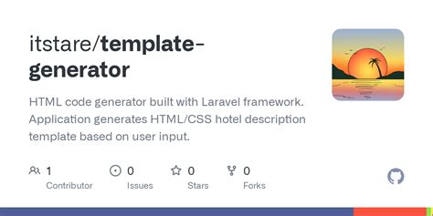 GitHub - itstare/template-generator: HTML code generator built with ...