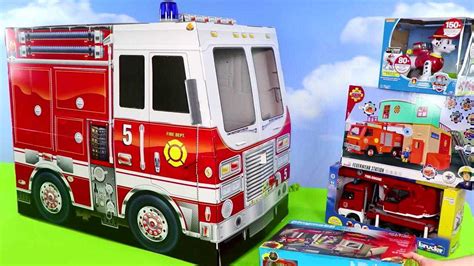 儿童趣味玩具：消防车玩具惊喜火车，消防站，救火车儿童玩具汽车！_腾讯视频