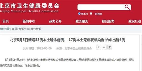 北京5月5日新增新冠肺炎本土确诊病例55例、无症状感染者17例_手机新浪网