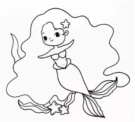 美人鱼儿童简笔画大全 小美人鱼的画法步骤涂颜色 - 丫丫小报