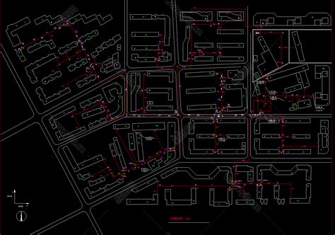 [吉林]居民小区采暖外网系统设计施工图，暖通CAD施工图纸下载 - 易图网