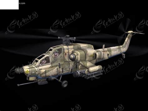 Ми-28武装直升机模型3dmax素材免费下载_红动中国