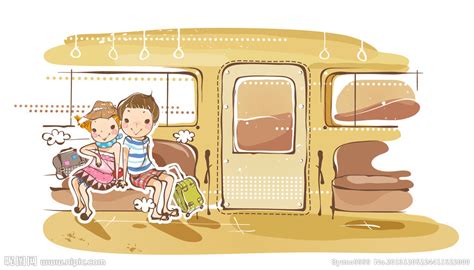 乘坐地铁旅行的小朋友设计图__图片素材_其他_设计图库_昵图网nipic.com