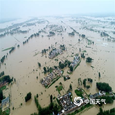航拍！蓄洪后的王家坝-高清图集-中国天气网