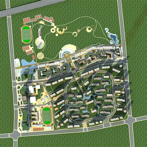 怀柔D地块规划3dmax 模型下载-光辉城市