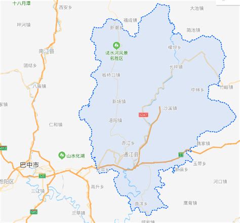 四川巴中通江县涪阳镇地图 -手机版