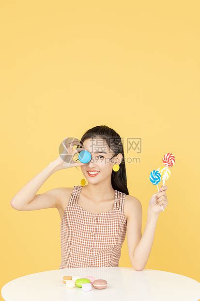 马卡龙甜美女生头像高清