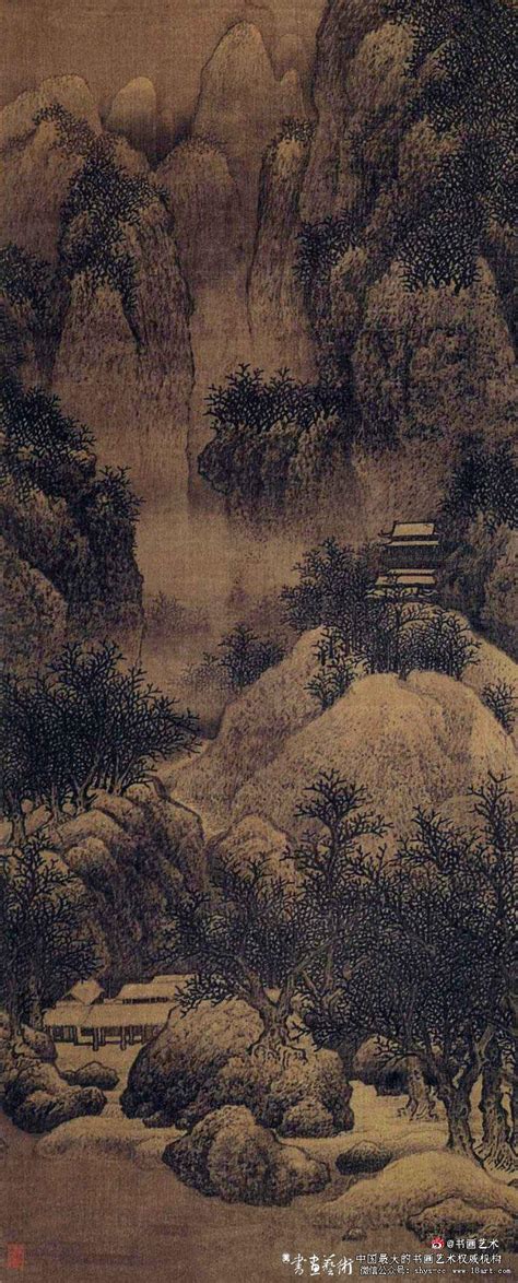 雪景寒林图图片
