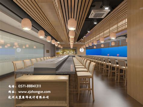 寿司店装修设计案例-杭州众策装饰装修公司