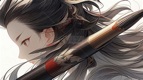 古风毛笔字头像女生动漫