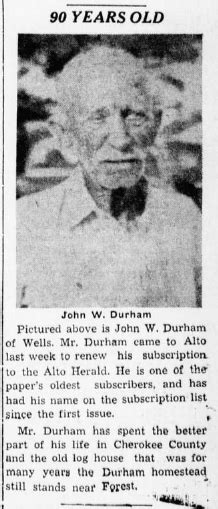 John Washington Durham (1860-1953) – Find a Grave-äreminne