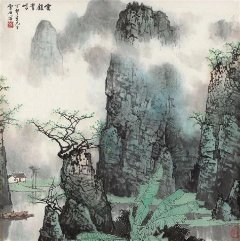 叶仲桥日记:《高山流水遇知音》,韩国归来画了几张松树，以有一张丈二尺整纸_兴艺堂