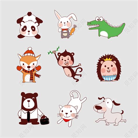 动漫动物萌图图片